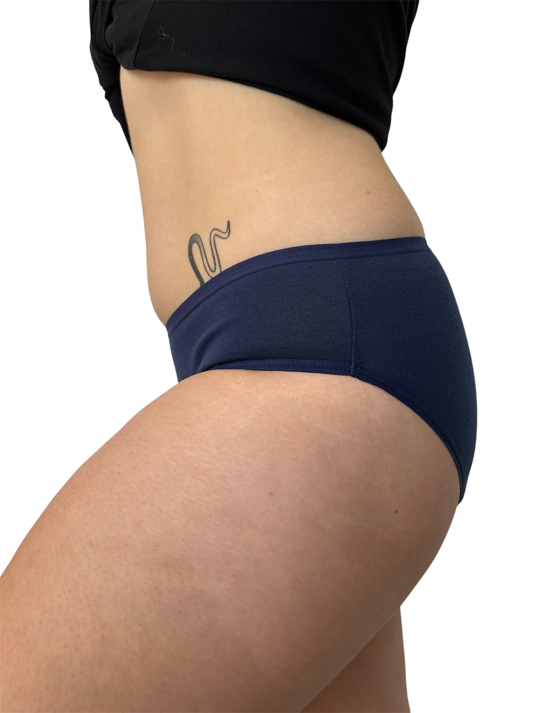 culotte menstruelle marine flux moyen-coton bio- Sherydane